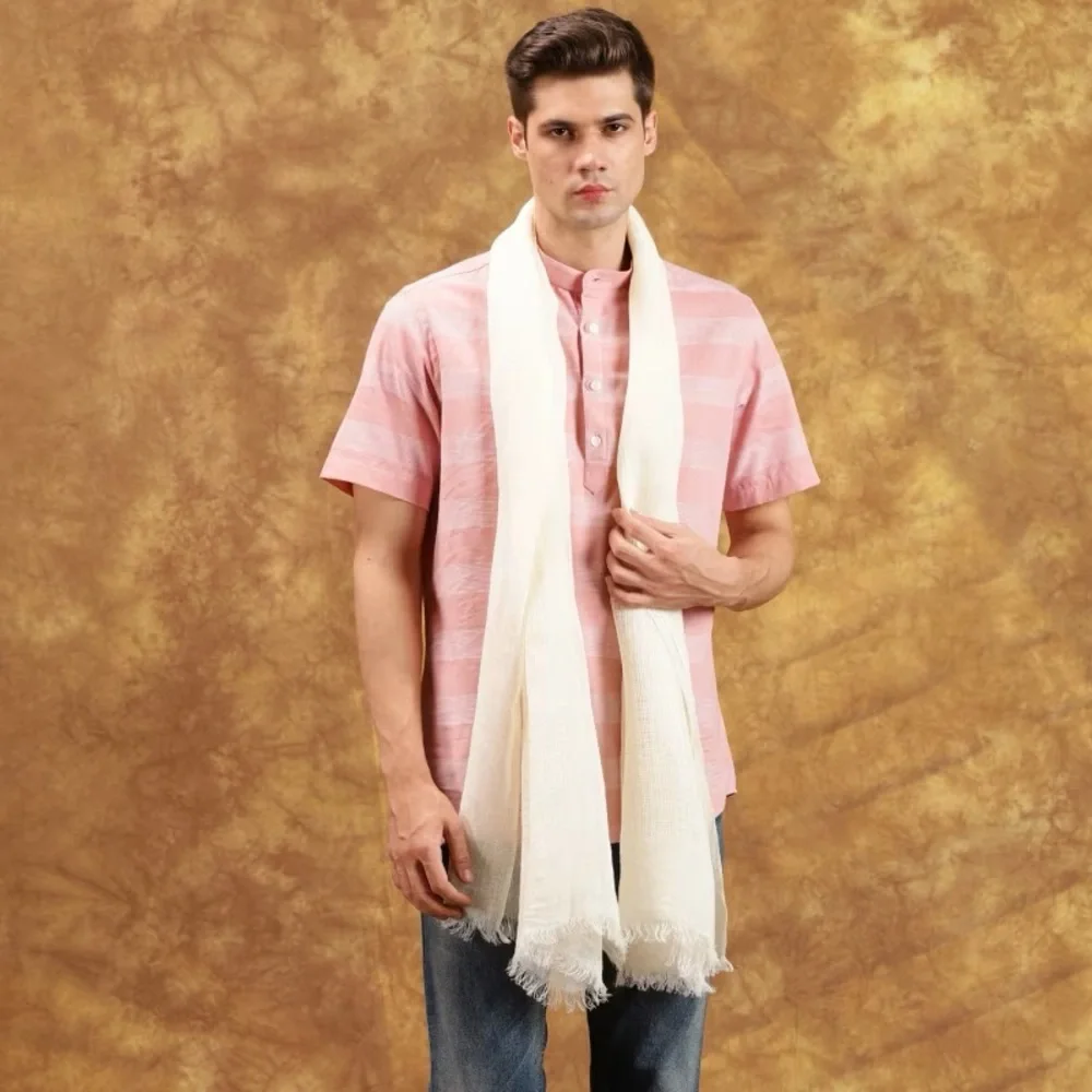 Cream Elegant Scarf Accessories
